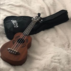 Luna Honu Soprano Ukulele with Turtle Design